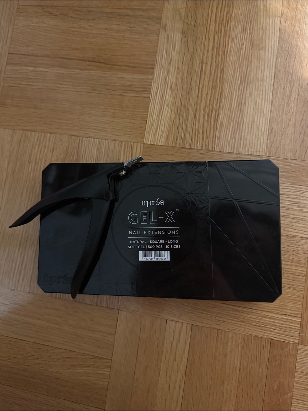 après GEL-X Natural Clear Square Long Nail Extensions Kit